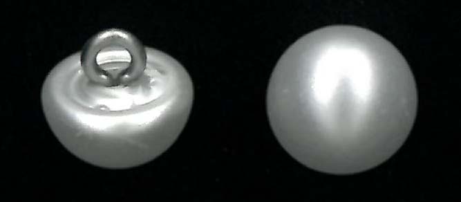 MATT HALF ROUND PEARL BUTTON - SIZE 9 - IVORY